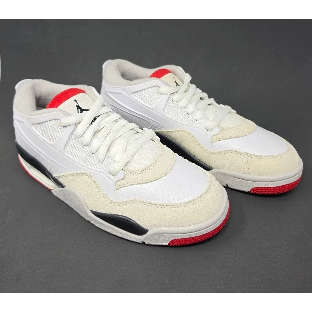 Nike Jordan 4 RM White Fire Red FQ7939-102 Men's Size‎ 8 New